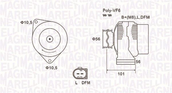 MAGNETI MARELLI Generaator 063731689010